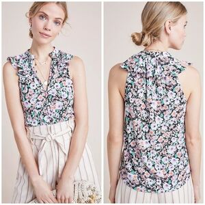 Anthropologie Chalmers floral top size S